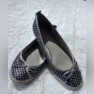 Andrew Geller‎  Women's metallic  woven Gianni Espadrille ballet flats 6M